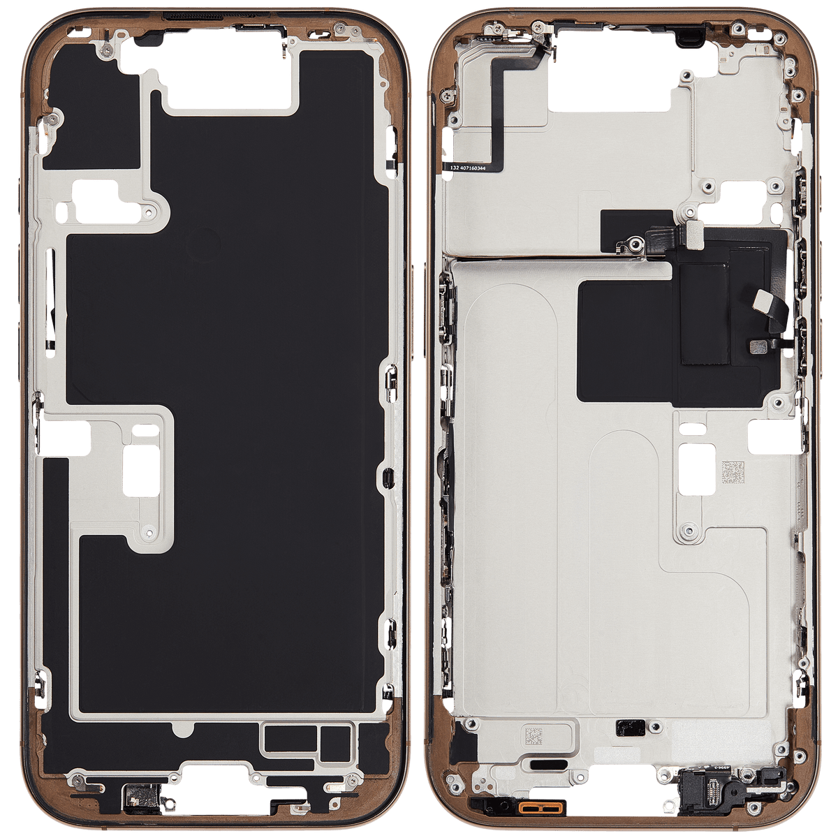 Mid-Frame Housing W/ Small Parts For iPhone 16 Pro (EU / Global Version) (Used OEM Pull: Grade B) (Desert Titanium) — product photo 7