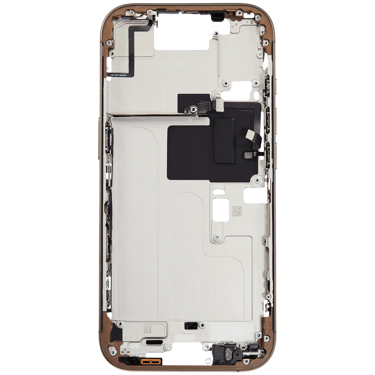 Mid-Frame Housing W/ Small Parts For iPhone 16 Pro (EU / Global Version) (Used OEM Pull: Grade B) (Desert Titanium) — product photo 9