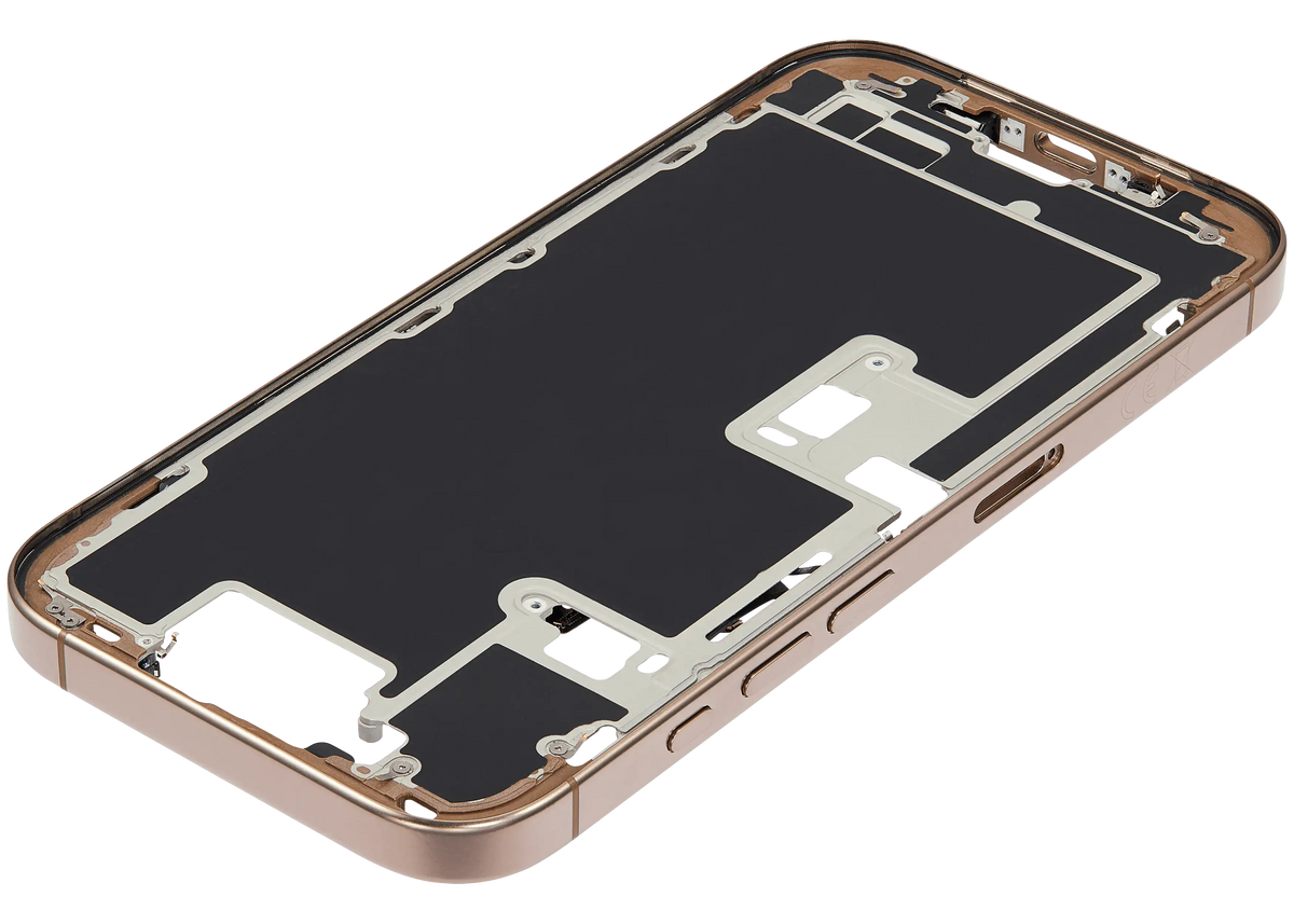 Mid-Frame Housing W/ Small Parts For iPhone 16 Pro (EU / Global Version) (Used OEM Pull: Grade B) (Desert Titanium) — product photo 10