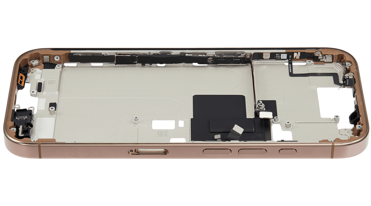 Mid-Frame Housing W/ Small Parts For iPhone 16 Pro (EU / Global Version) (Used OEM Pull: Grade B) (Desert Titanium) — product photo 5