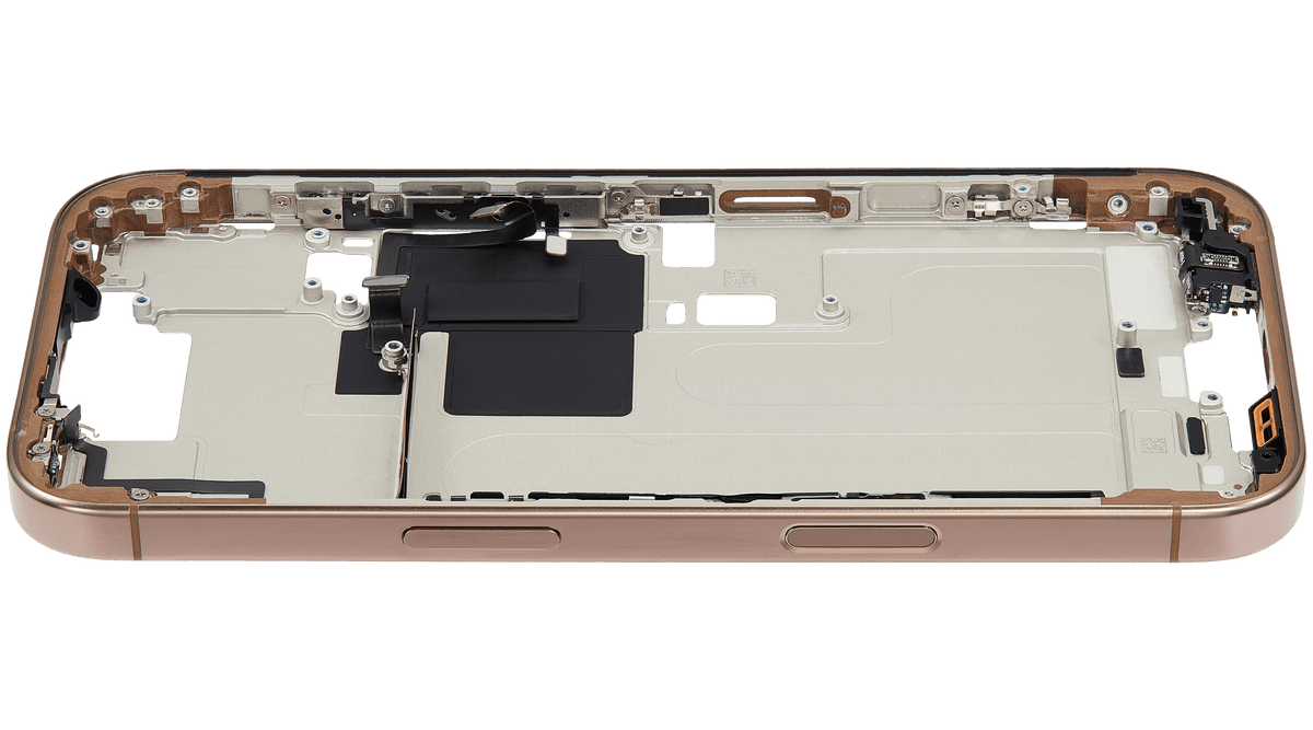 Mid-Frame Housing W/ Small Parts For iPhone 16 Pro (EU / Global Version) (Used OEM Pull: Grade B) (Desert Titanium) — product photo 6