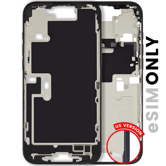 Mid-Frame Housing W/ Small Parts For iPhone 16 Pro Max (US Version) (Used OEM Pull: Grade B) (Black Titanium)