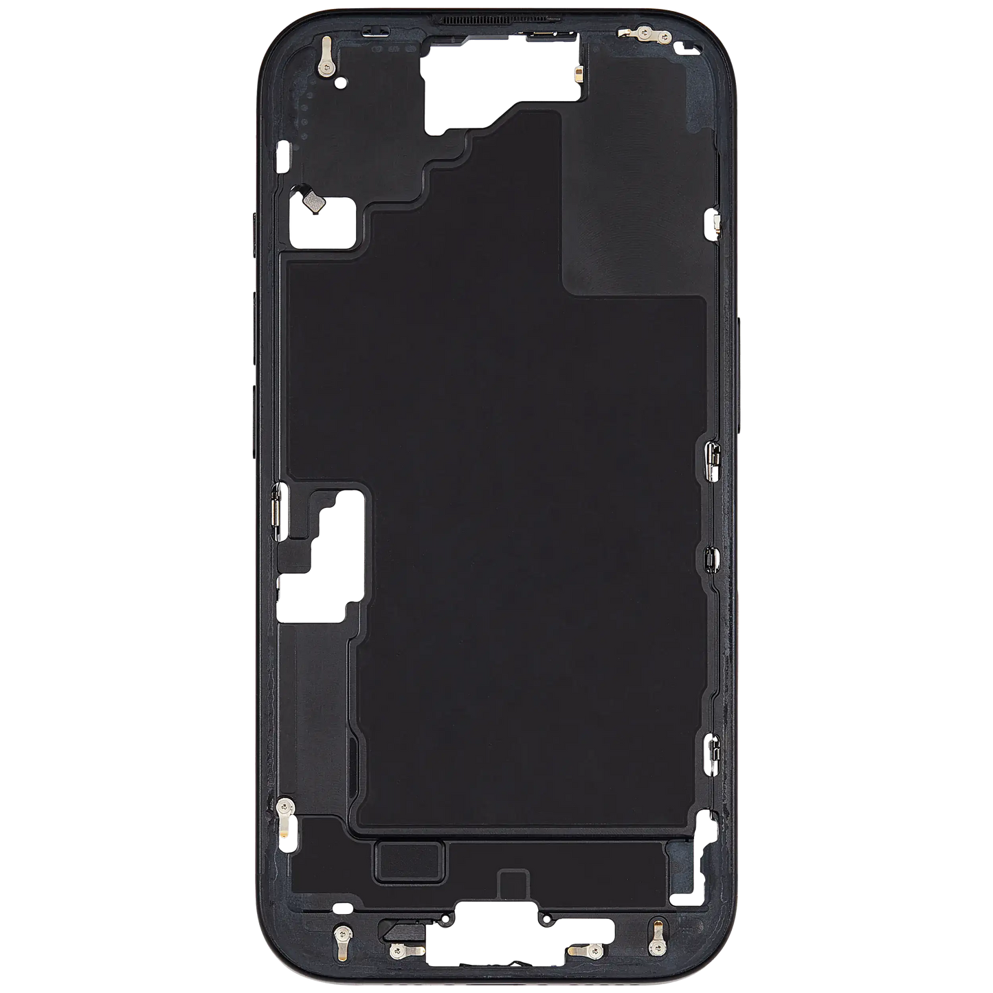 Mid-Frame Housing W/ Small Parts For iPhone 16 (US Version) (Used OEM Pull: Grade B) (Black)