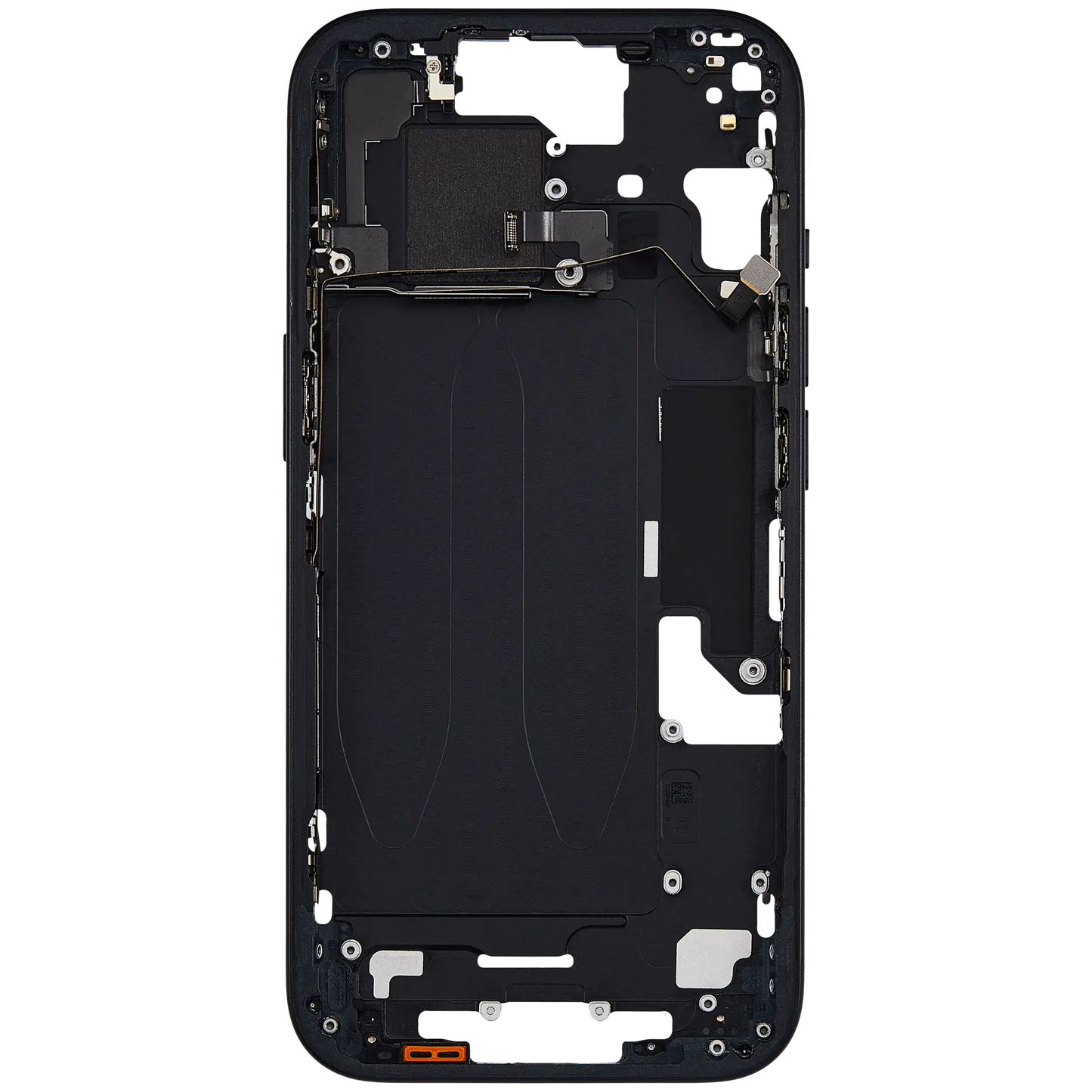 Mid-Frame Housing W/ Small Parts For iPhone 15 (US Version) (Used OEM Pull: Grade C) (Black)