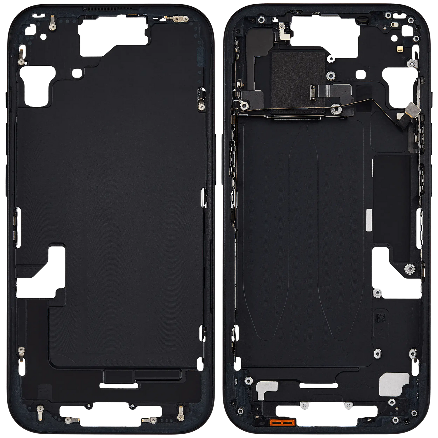 Mid-Frame Housing W/ Small Parts For iPhone 15 (US Version) (Used OEM Pull: Grade B) (Black)