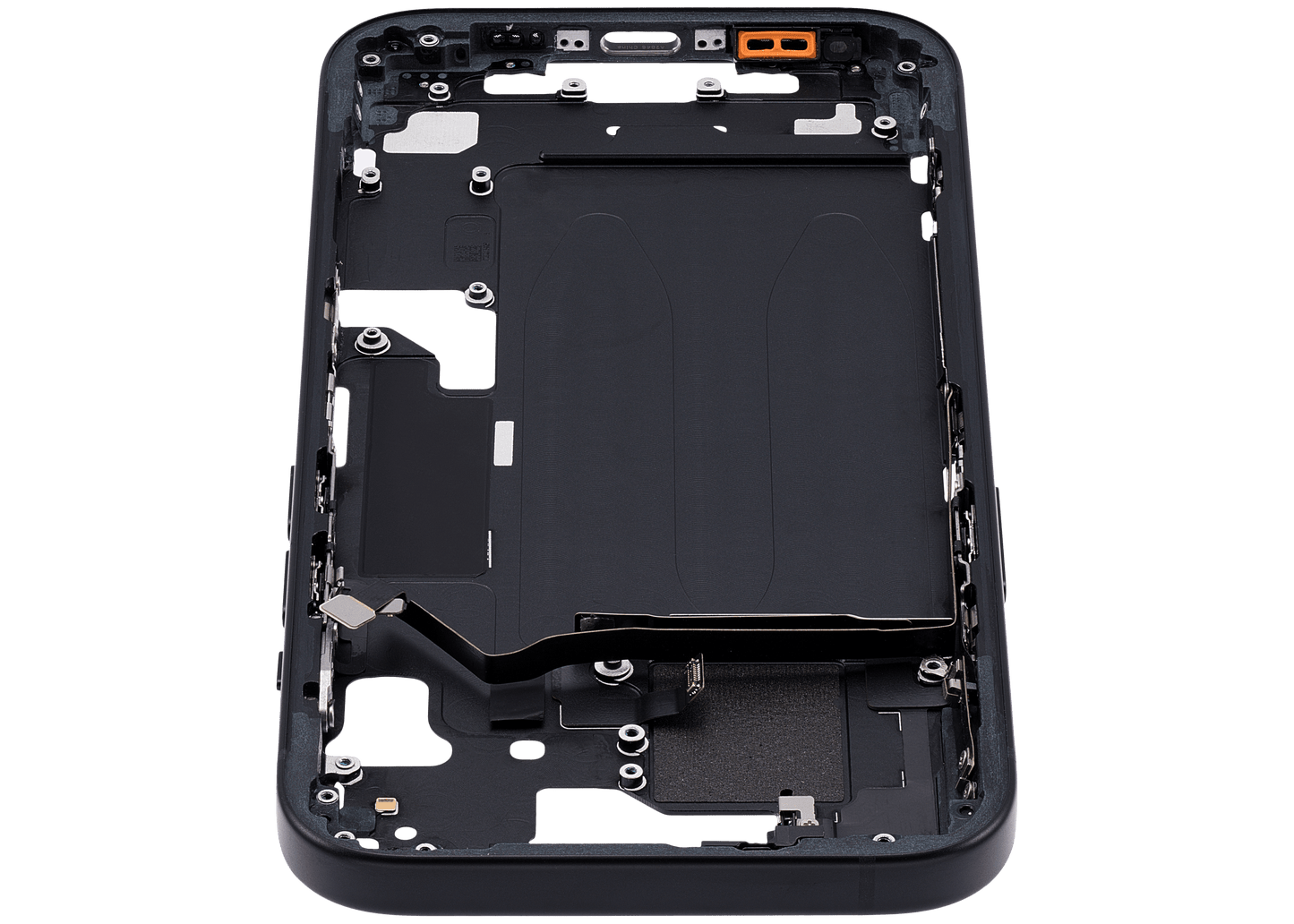 Mid-Frame Housing W/ Small Parts For iPhone 15 (US Version) (Used OEM Pull: Grade B) (Black)