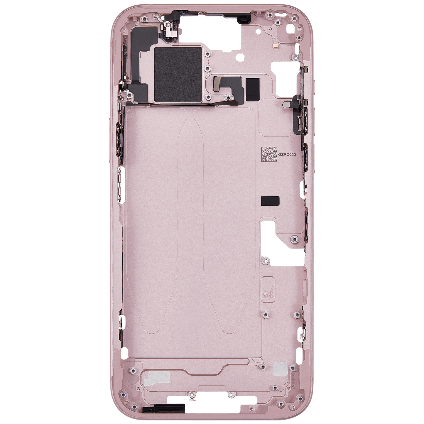 Mid-Frame Housing W/ Small Parts For iPhone 15 Plus (EU / Global Version) (Used OEM Pull: Grade C) (Pink)