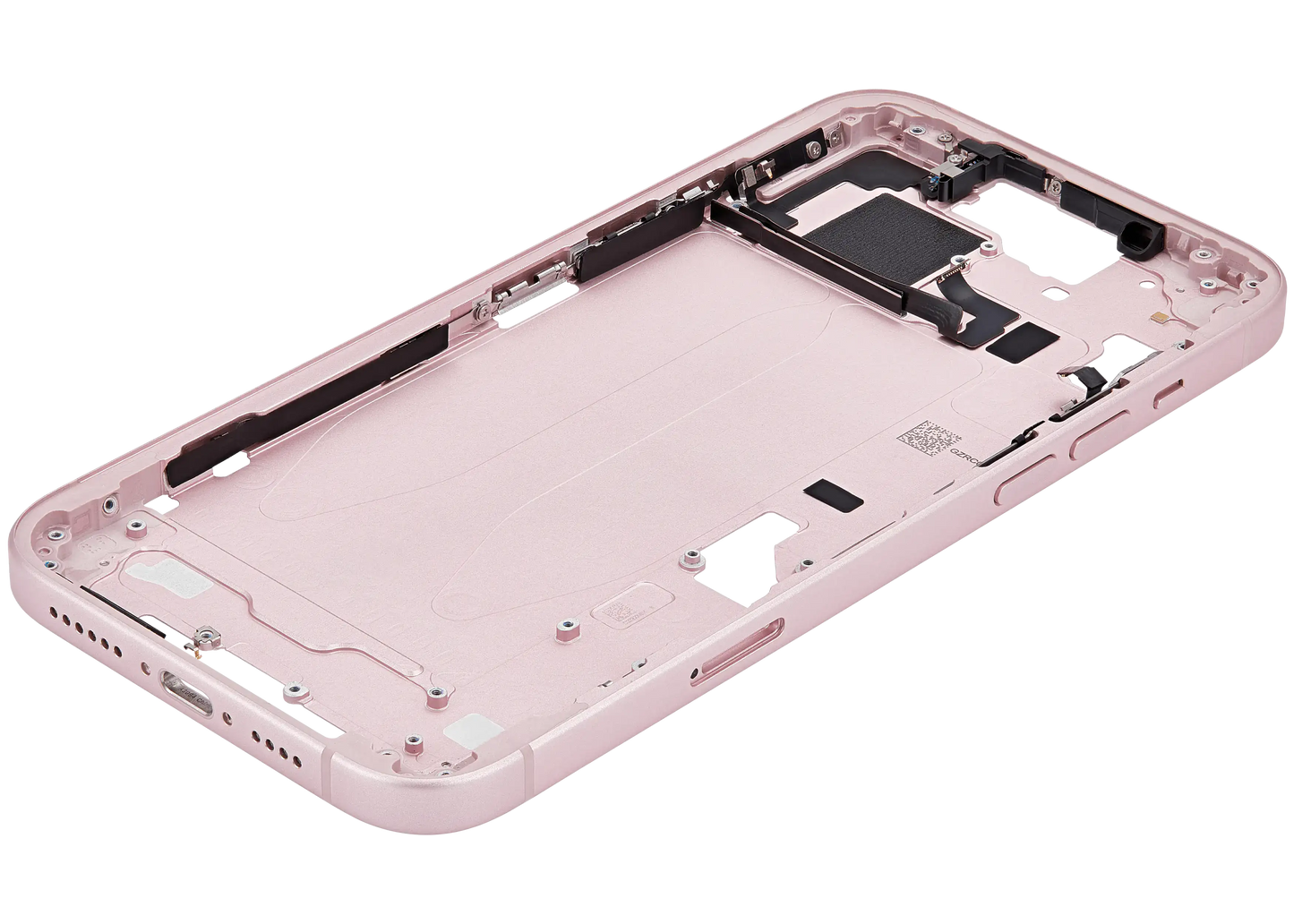 Mid-Frame Housing W/ Small Parts For iPhone 15 Plus (EU / Global Version) (Used OEM Pull: Grade C) (Pink)