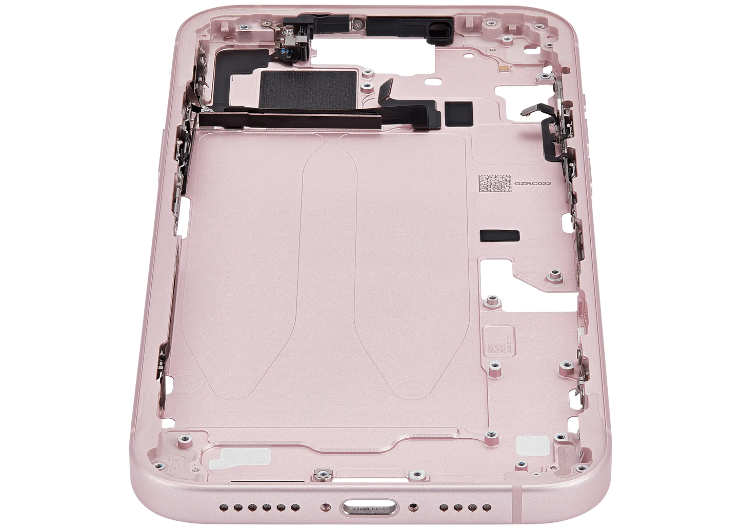 Mid-Frame Housing W/ Small Parts For iPhone 15 Plus (EU / Global Version) (Used OEM Pull: Grade C) (Pink)