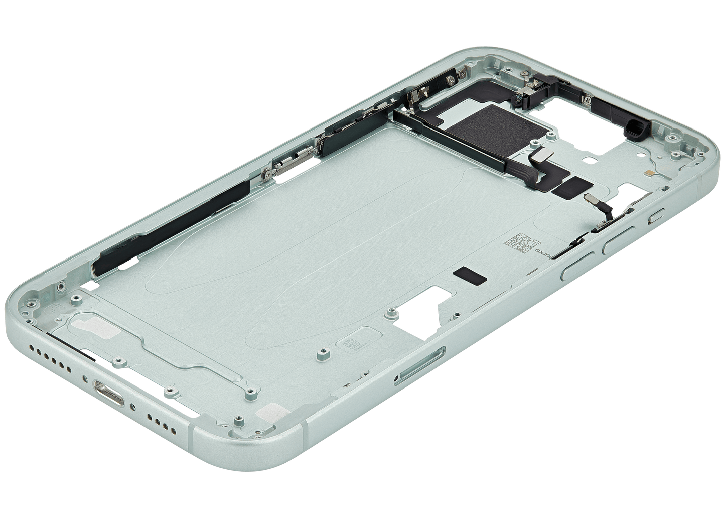 Mid-Frame Housing W/ Small Parts For iPhone 15 Plus (EU / Global Version) (Used OEM Pull: Grade C) (Green)