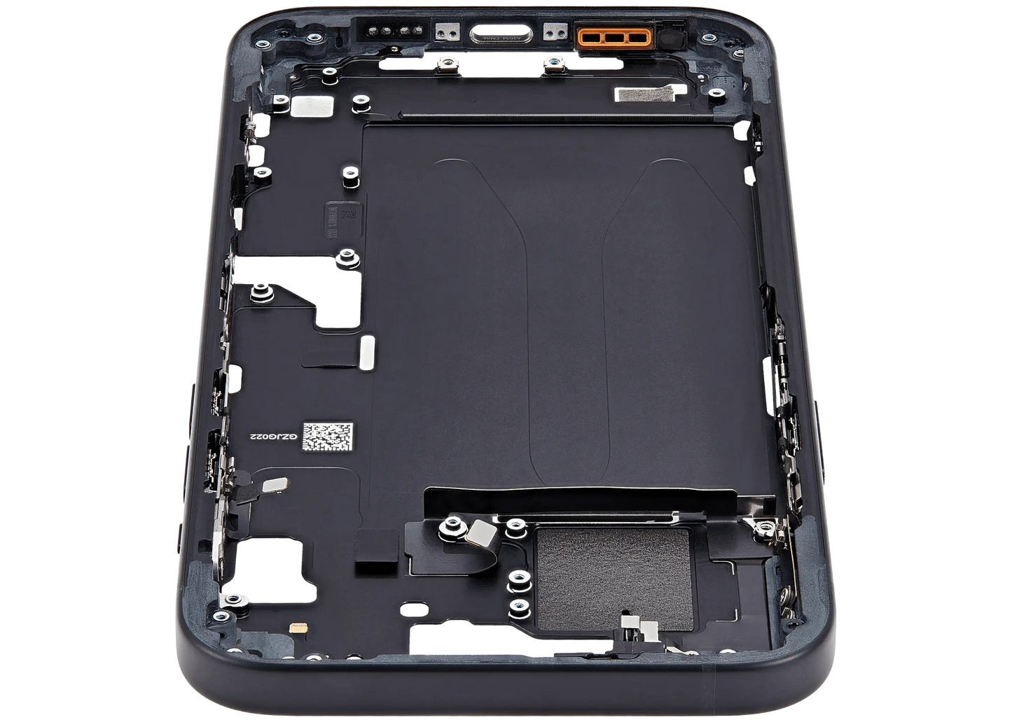 Mid-Frame Housing W/ Small Parts For iPhone 15 Plus (EU / Global Version) (Used OEM Pull: Grade B) (Black)