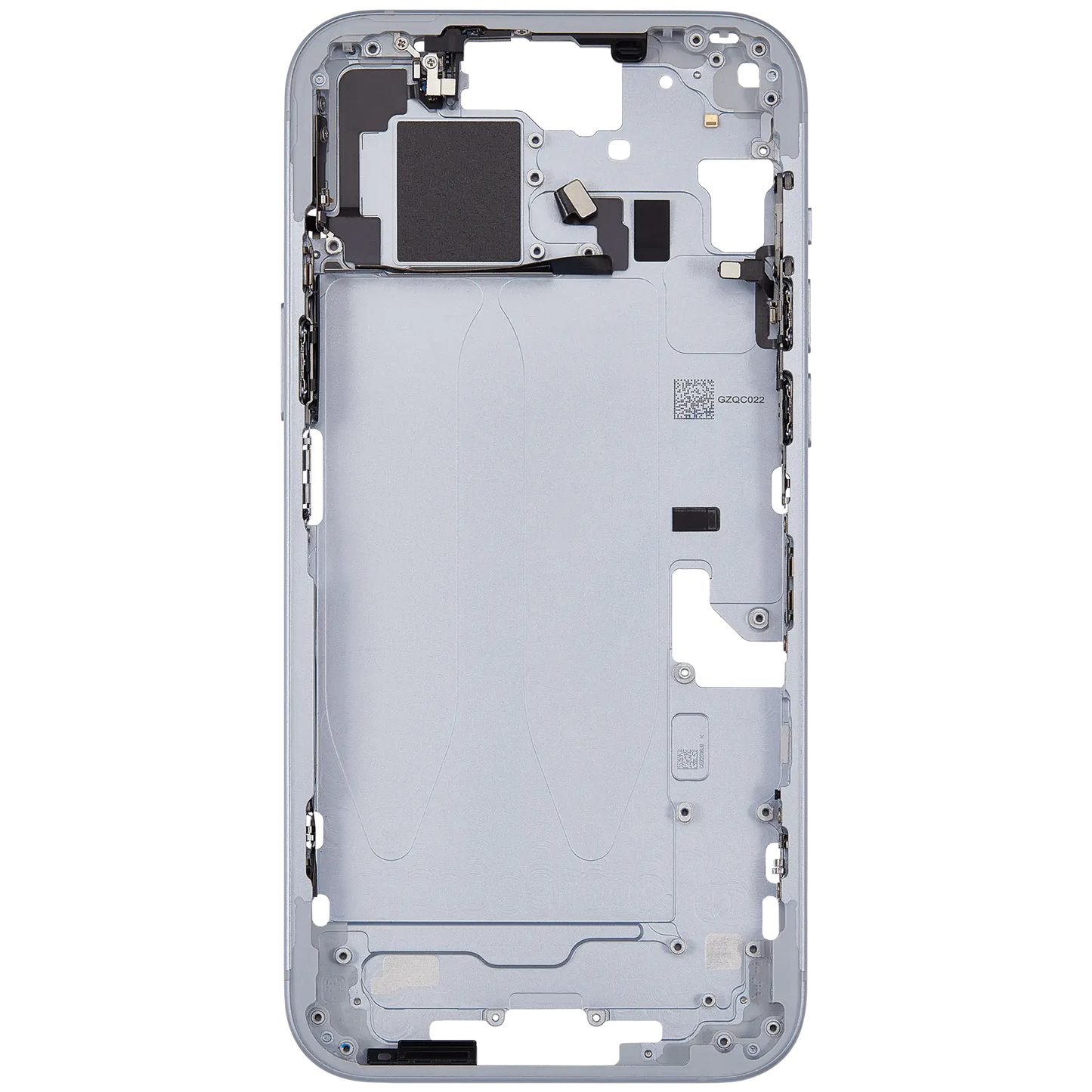 Mid-Frame Housing W/ Small Parts For iPhone 15 Plus (EU / Global Version) (Used OEM Pull: Grade C) (Blue)