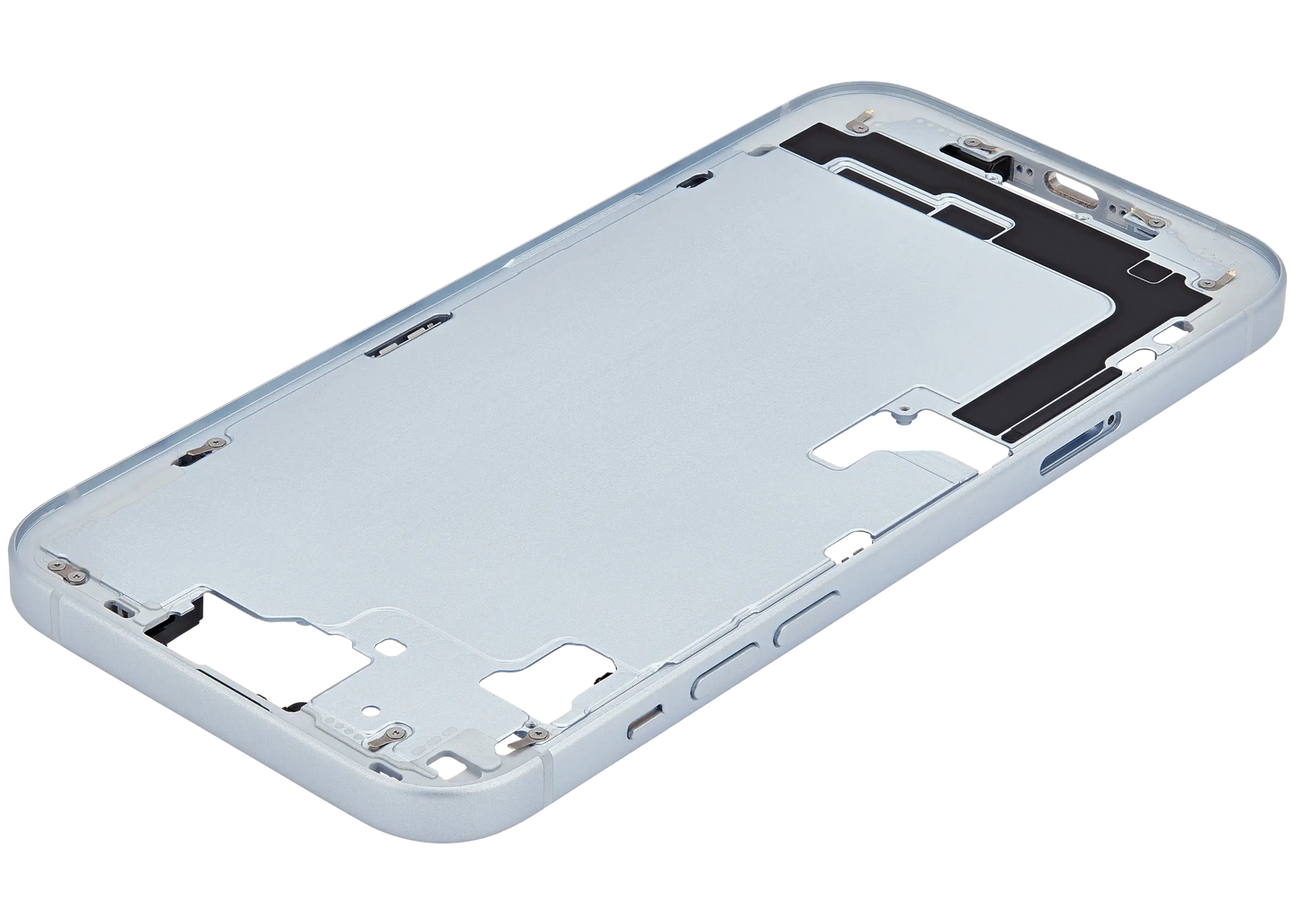 Mid-Frame Housing W/ Small Parts For iPhone 15 Plus (EU / Global Version) (Used OEM Pull: Grade C) (Blue)