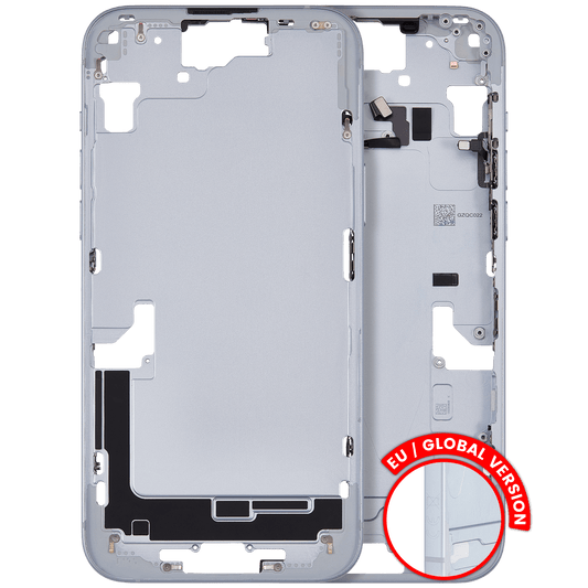 Mid-Frame Housing W/ Small Parts For iPhone 15 Plus (EU / Global Version) (Used OEM Pull: Grade B) (Blue)