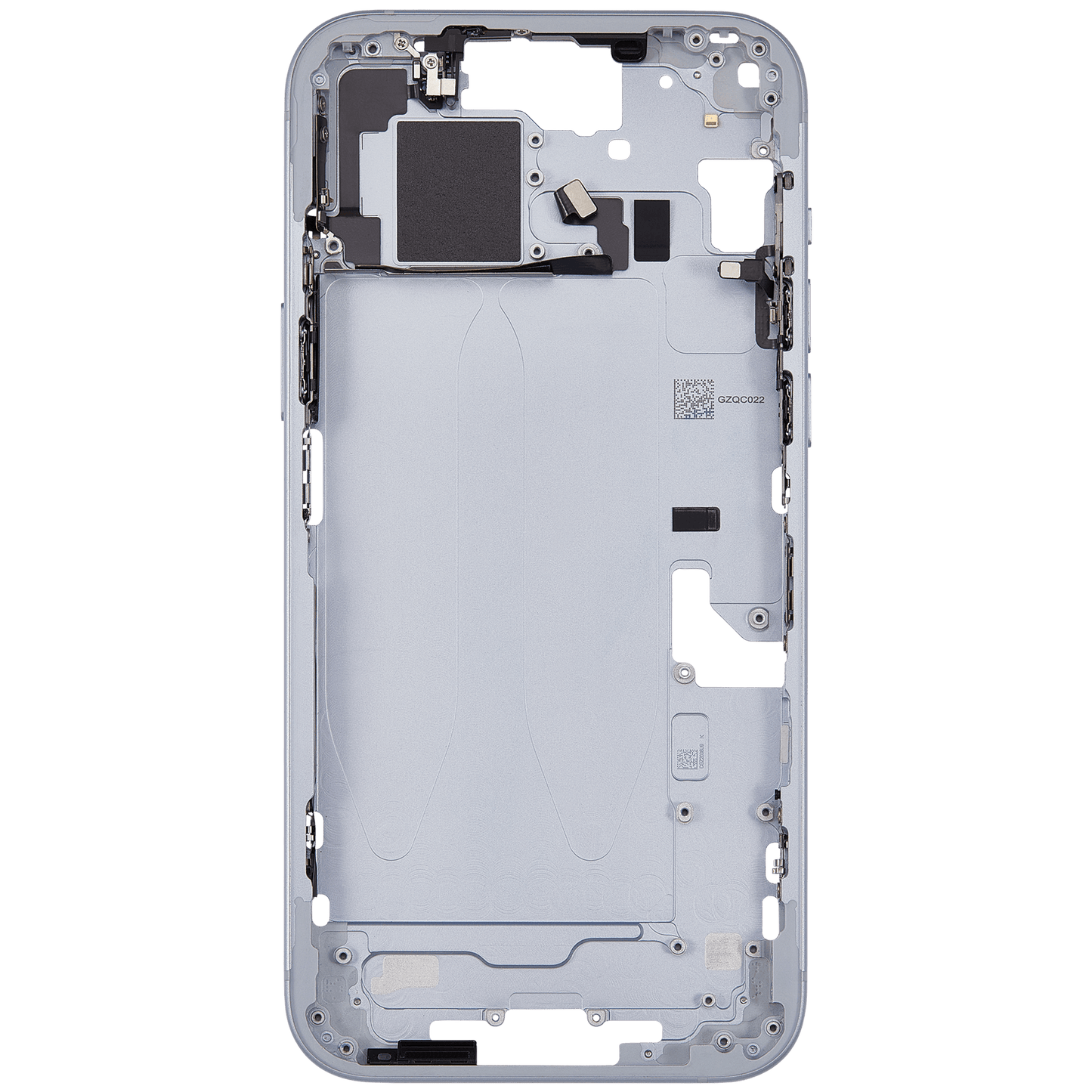 Mid-Frame Housing W/ Small Parts For iPhone 15 Plus (EU / Global Version) (Used OEM Pull: Grade B) (Blue)