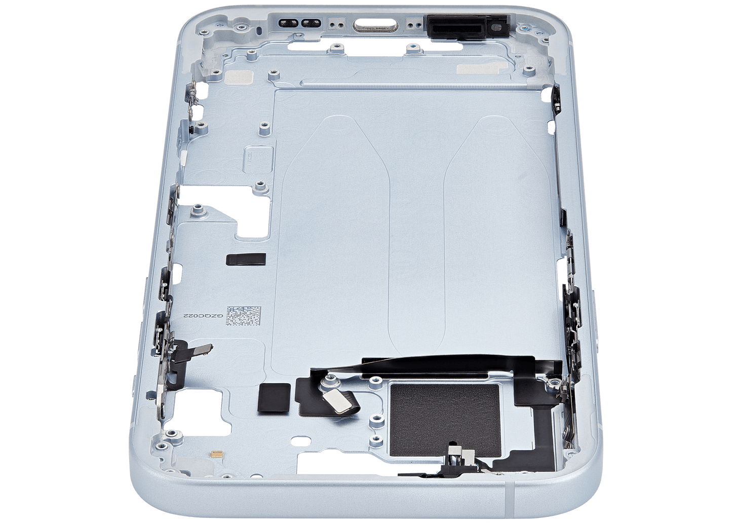 Mid-Frame Housing W/ Small Parts For iPhone 15 Plus (EU / Global Version) (Used OEM Pull: Grade B) (Blue)
