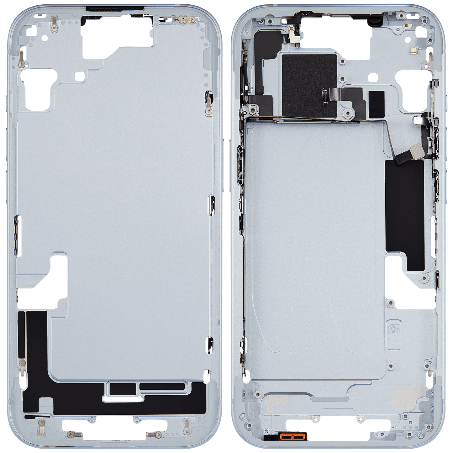 Mid-Frame Housing W/ Small Parts For iPhone 15 (US Version) (Used OEM Pull: Grade B) (Blue)