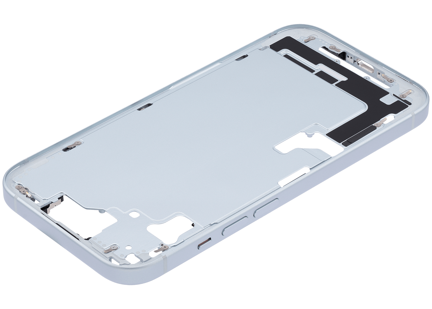Mid-Frame Housing W/ Small Parts For iPhone 15 (US Version) (Used OEM Pull: Grade B) (Blue)