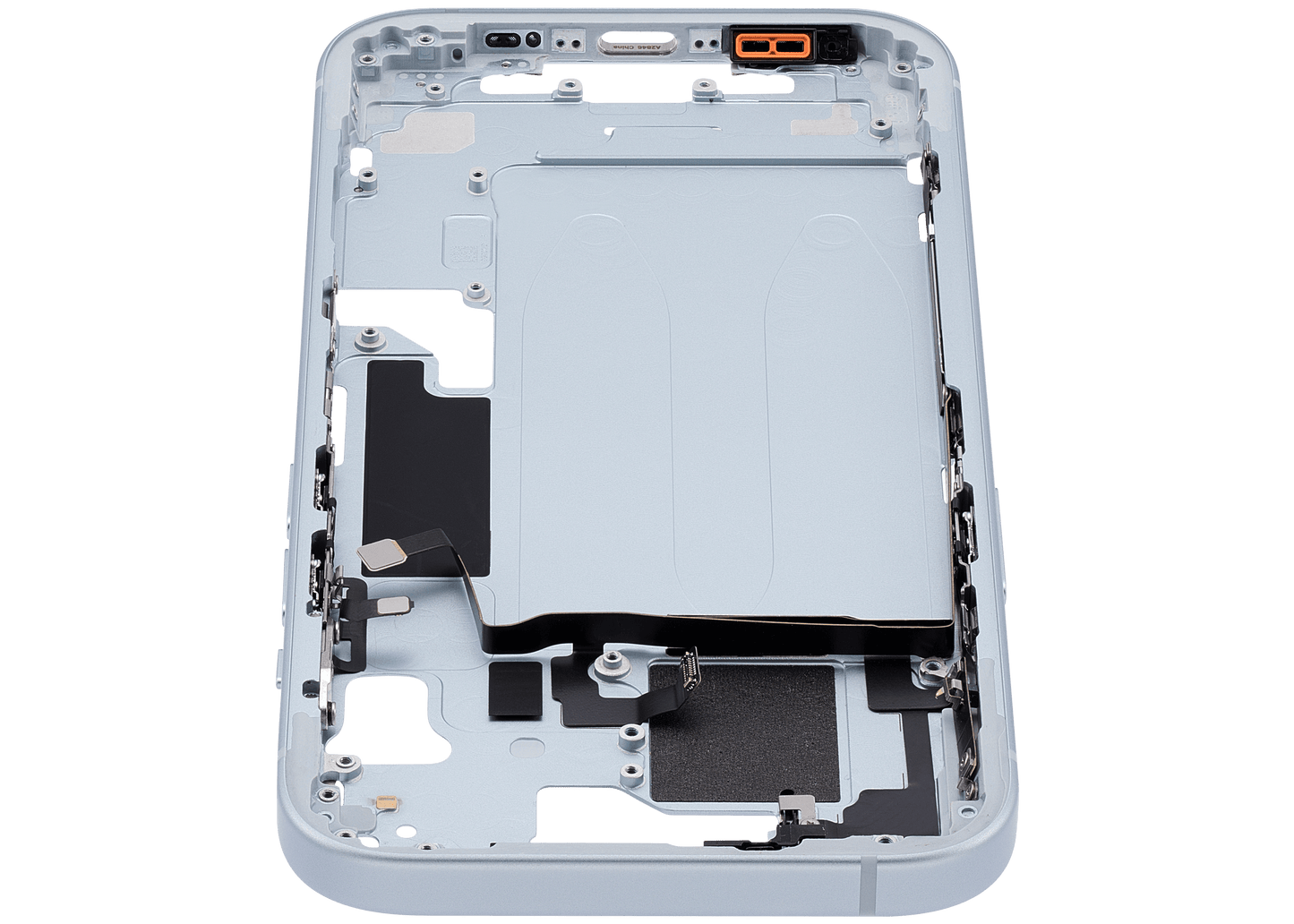 Mid-Frame Housing W/ Small Parts For iPhone 15 (US Version) (Used OEM Pull: Grade B) (Blue)
