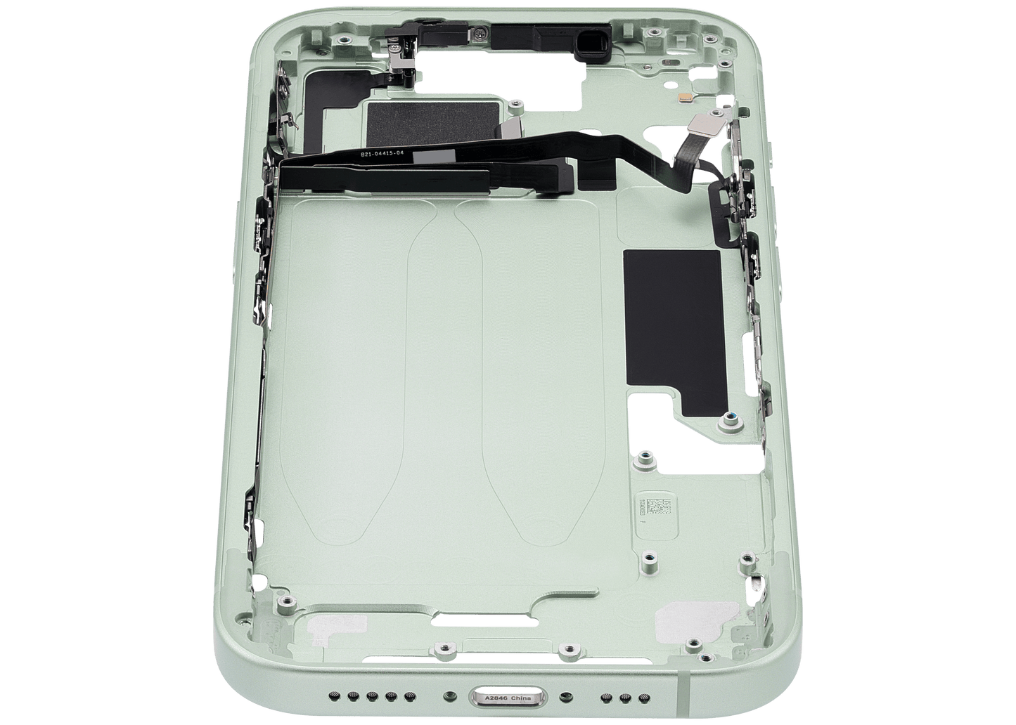 Mid-Frame Housing W/ Small Parts For iPhone 15 (US Version) (Used OEM Pull: Grade B) (Green)