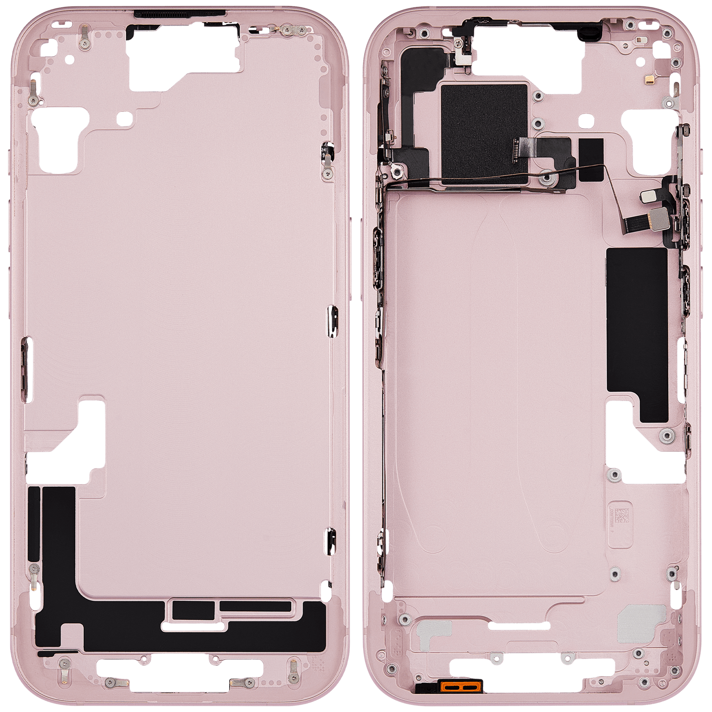 Mid-Frame Housing W/ Small Parts For iPhone 15 (US Version) (Used OEM Pull: Grade B) (Pink)