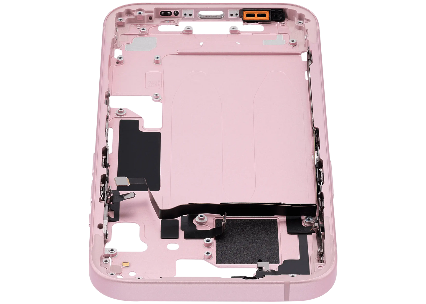 Mid-Frame Housing W/ Small Parts For iPhone 15 (US Version) (Used OEM Pull: Grade B) (Pink)