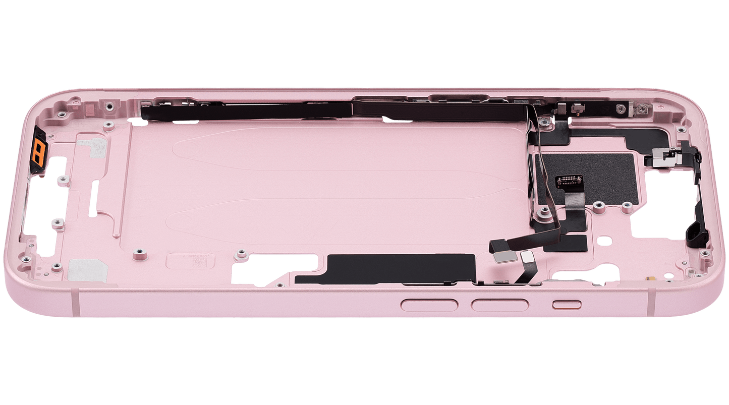 Mid-Frame Housing W/ Small Parts For iPhone 15 (US Version) (Used OEM Pull: Grade B) (Pink)