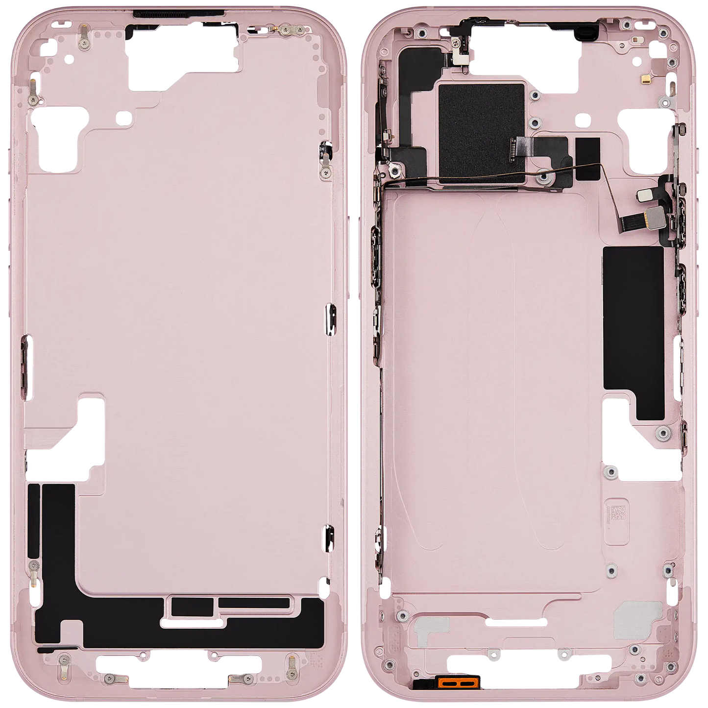 Mid-Frame Housing W/ Small Parts For iPhone 15 (US Version) (Used OEM Pull: Grade C) (Pink)