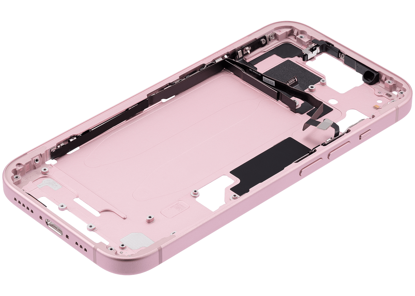 Mid-Frame Housing W/ Small Parts For iPhone 15 (US Version) (Used OEM Pull: Grade C) (Pink)