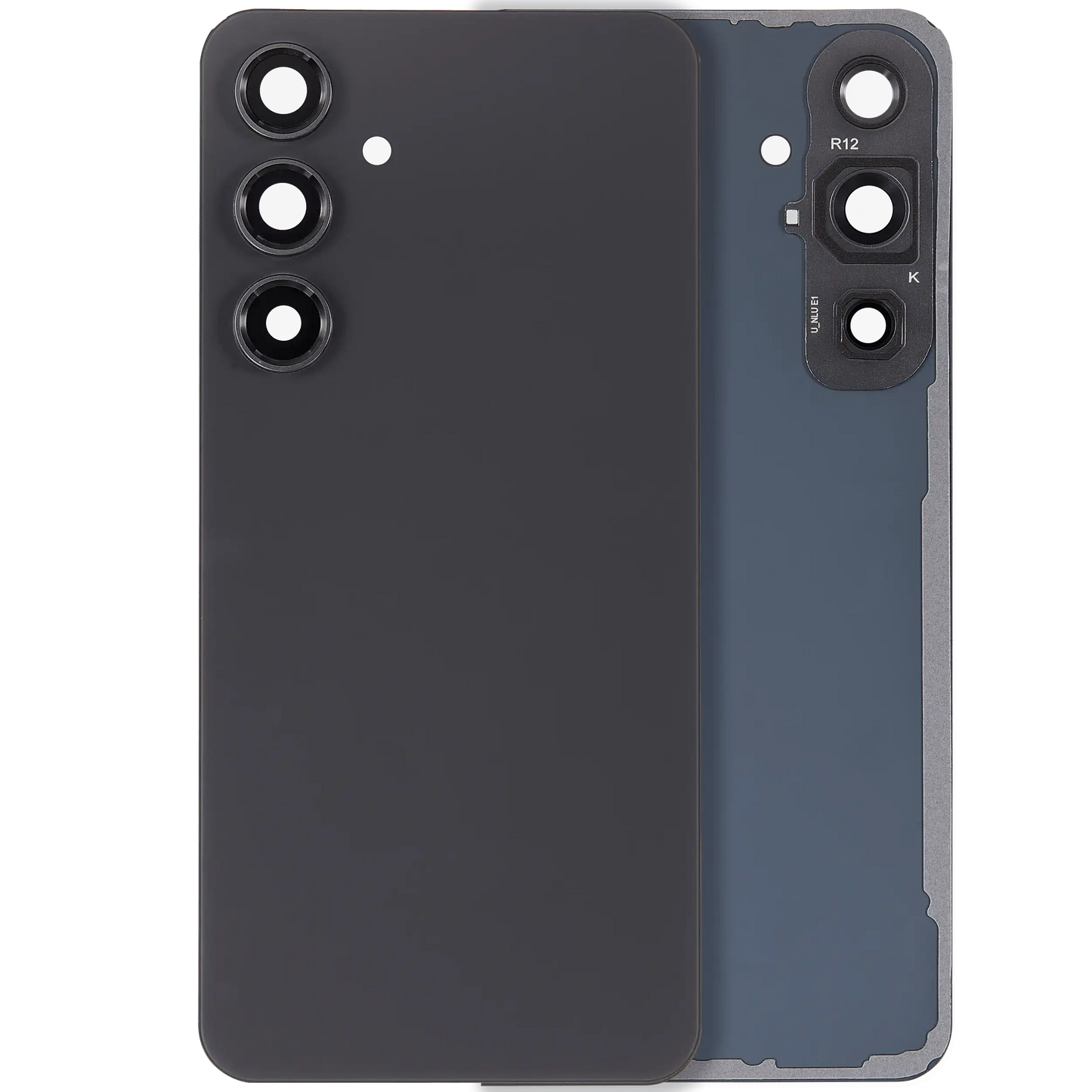 Back Cover Glass With Camera Lens For Samsung Galaxy S24 FE (No Logo) (Aftermarket Plus) (Graphite)