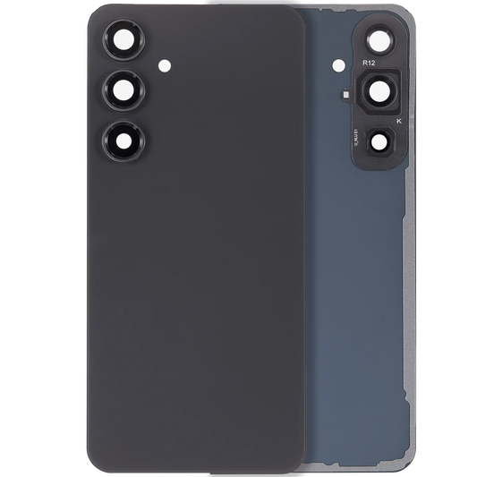 Back Cover Glass With Camera Lens For Samsung Galaxy S24 FE (No Logo) (Aftermarket Plus) (Graphite)