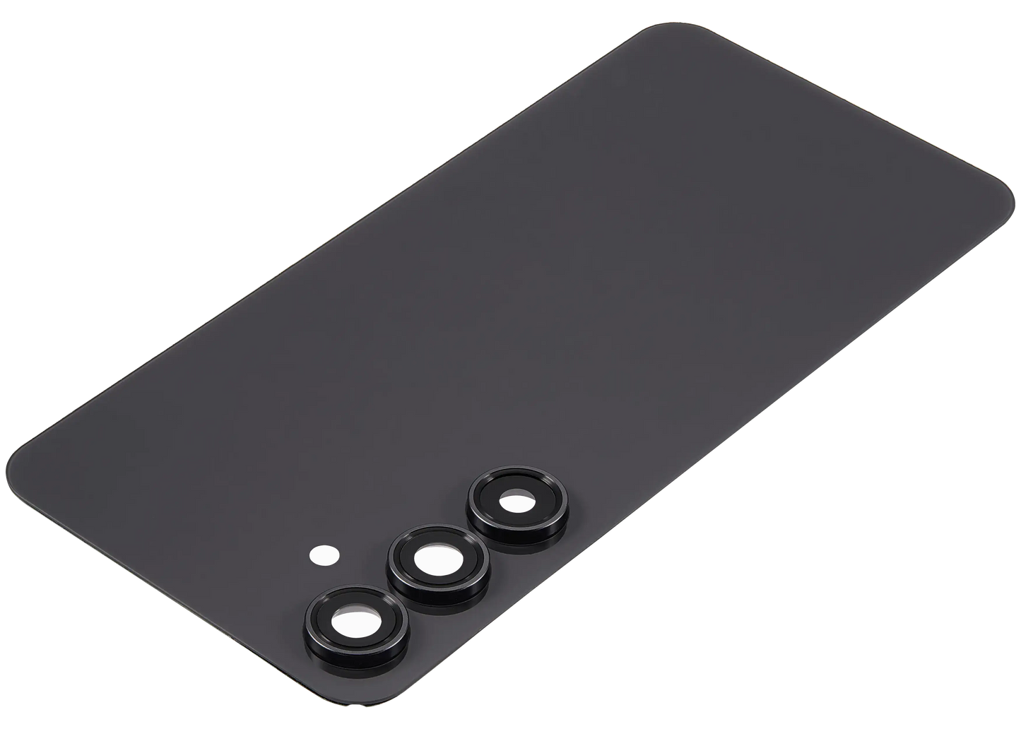 Back Cover Glass With Camera Lens For Samsung Galaxy S24 FE (No Logo) (Aftermarket Plus) (Graphite)