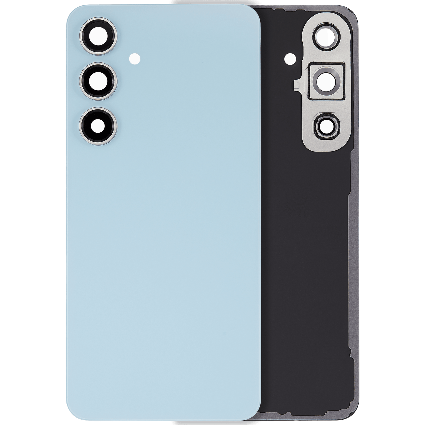 Back Cover Glass With Camera Lens For Samsung Galaxy S24 FE (No Logo) (Aftermarket Plus) (Blue)