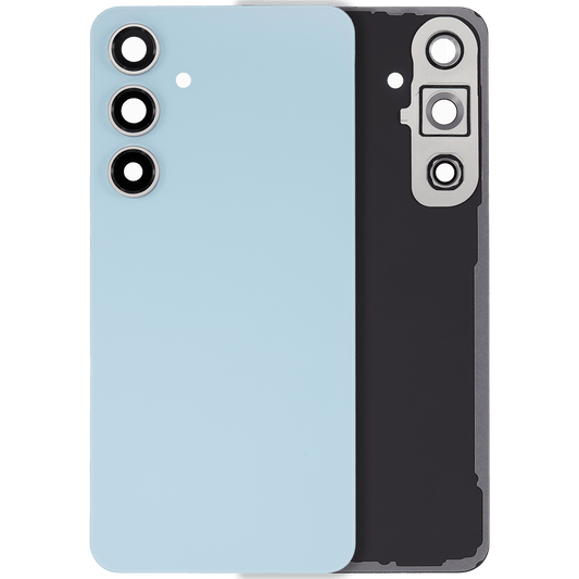 Back Cover Glass With Camera Lens For Samsung Galaxy S24 FE (No Logo) (Aftermarket Plus) (Blue)