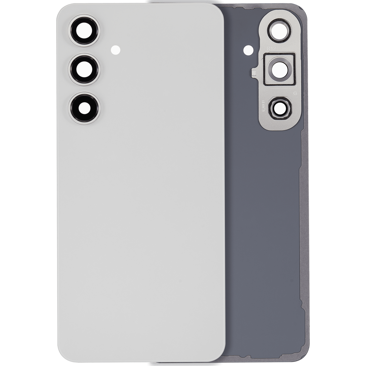 Back Cover Glass With Camera Lens For Samsung Galaxy S24 FE (No Logo) (Aftermarket Plus) (Gray)