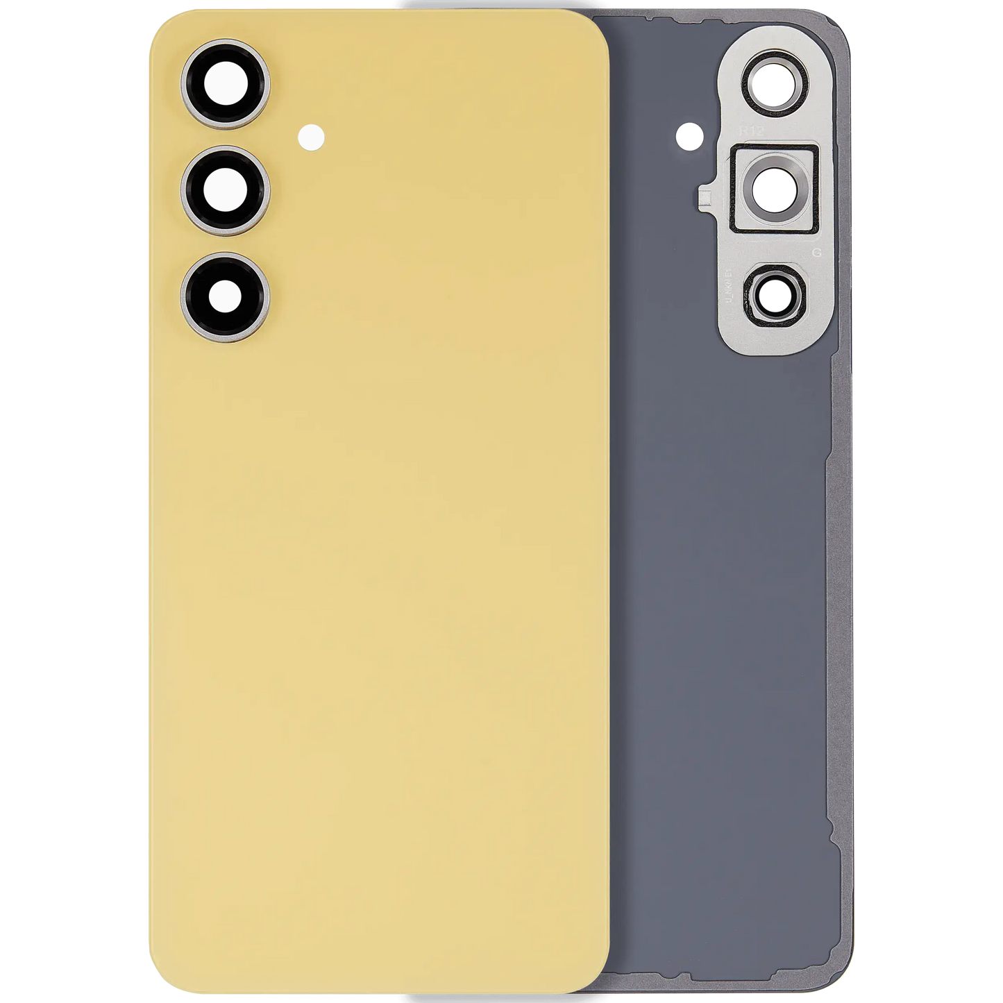Back Cover Glass With Camera Lens For Samsung Galaxy S24 FE (No Logo) (Aftermarket Plus) (Yellow)