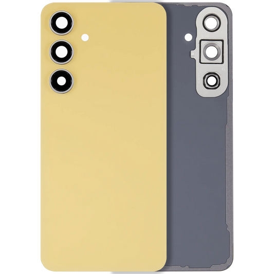 Back Cover Glass With Camera Lens For Samsung Galaxy S24 FE (No Logo) (Aftermarket Plus) (Yellow)