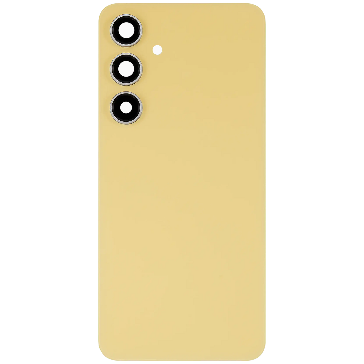 Back Cover Glass With Camera Lens For Samsung Galaxy S24 FE (No Logo) (Aftermarket Plus) (Yellow)
