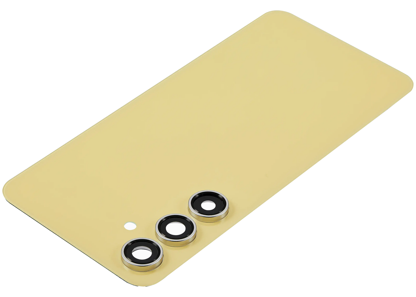 Back Cover Glass With Camera Lens For Samsung Galaxy S24 FE (No Logo) (Aftermarket Plus) (Yellow)
