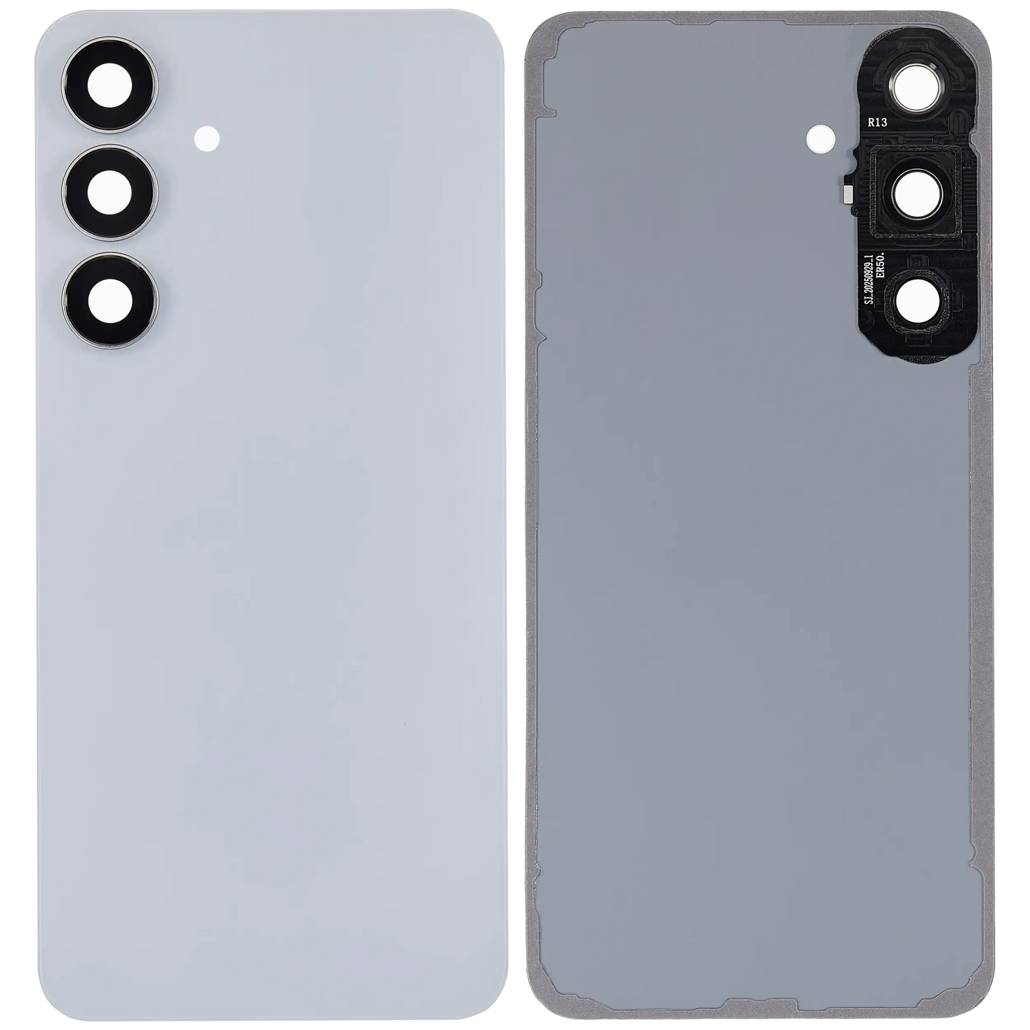 Back Cover Glass With Camera Lens For Samsung Galaxy S25 FE (No Logo) (Aftermarket Plus) (Icyblue)