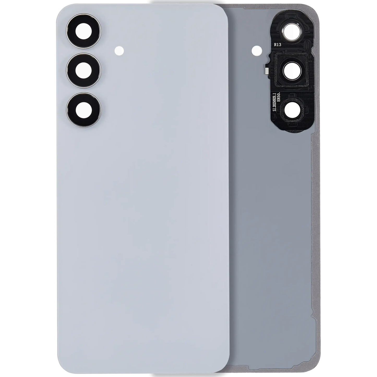 Back Cover Glass With Camera Lens For Samsung Galaxy S25 FE (No Logo) (Aftermarket Plus) (Icyblue)