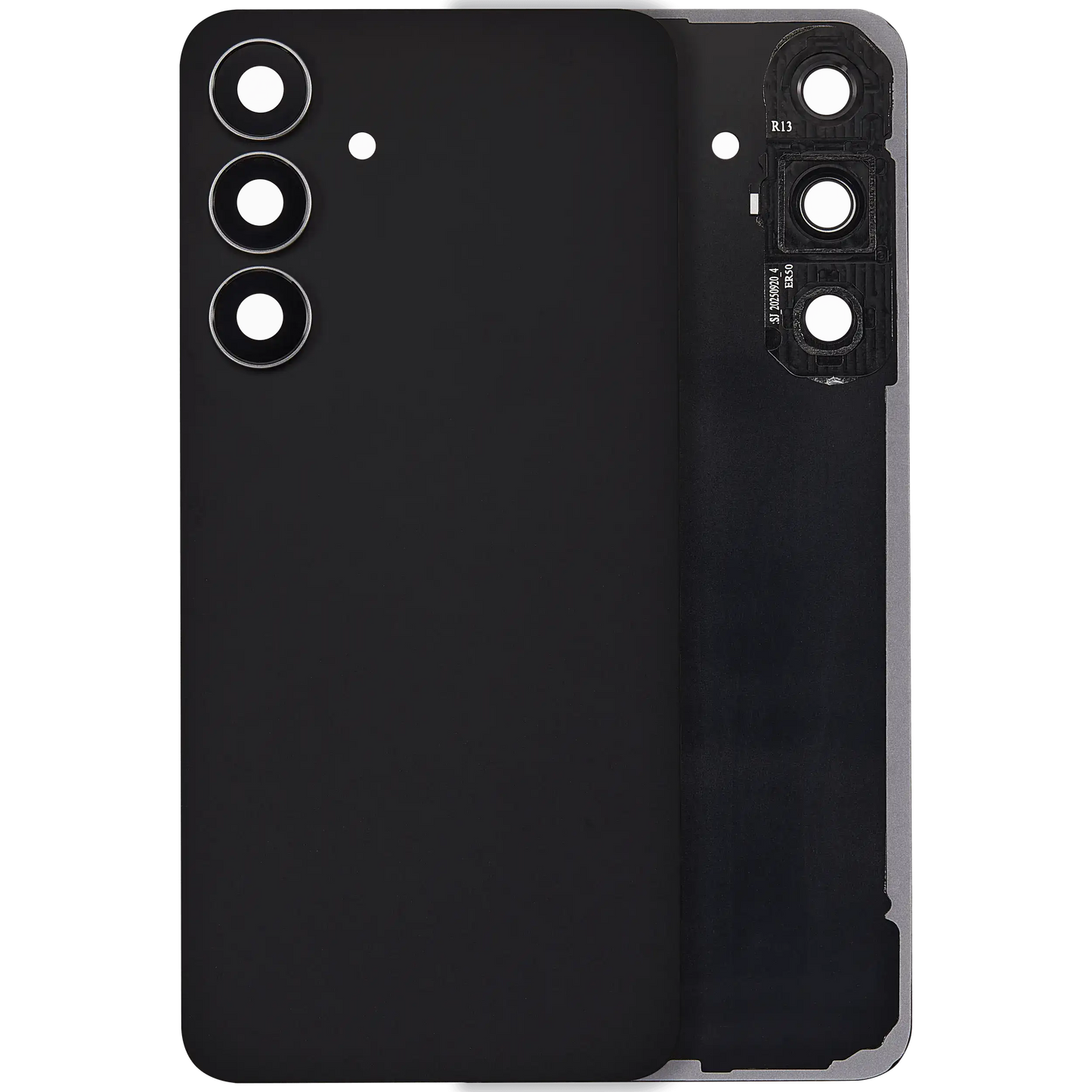 Back Cover Glass With Camera Lens For Samsung Galaxy S25 FE (No Logo) (Aftermarket Plus) (Jetblack)
