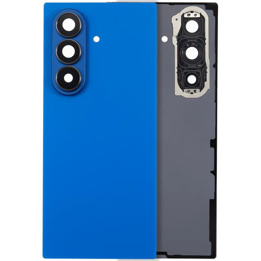 Back Cover Glass With Camera Lens For Samsung Galaxy Z Fold 7 5G (F966) (No Logo) (Aftermarket Plus) (Blue Shadow)