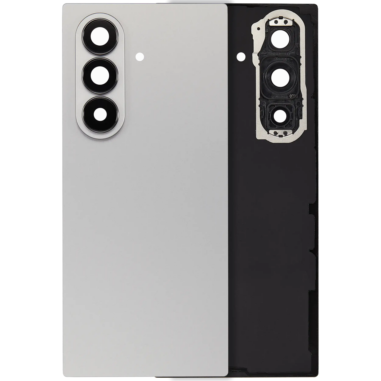 Back Cover Glass With Camera Lens For Samsung Galaxy Z Fold 7 5G (F966) (No Logo) (Aftermarket Plus) (Silver Shadow)