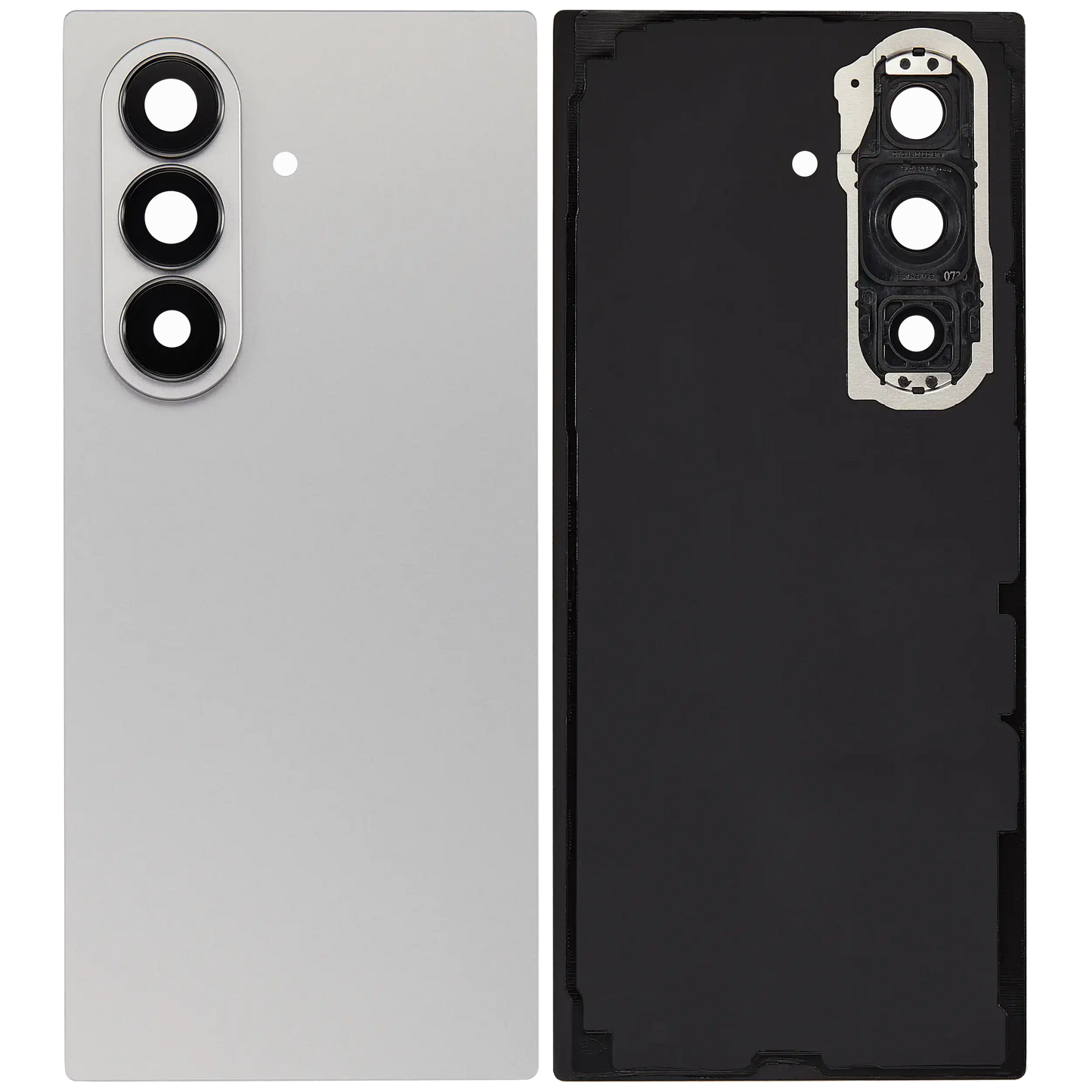Back Cover Glass With Camera Lens For Samsung Galaxy Z Fold 7 5G (F966) (No Logo) (Aftermarket Plus) (Silver Shadow)