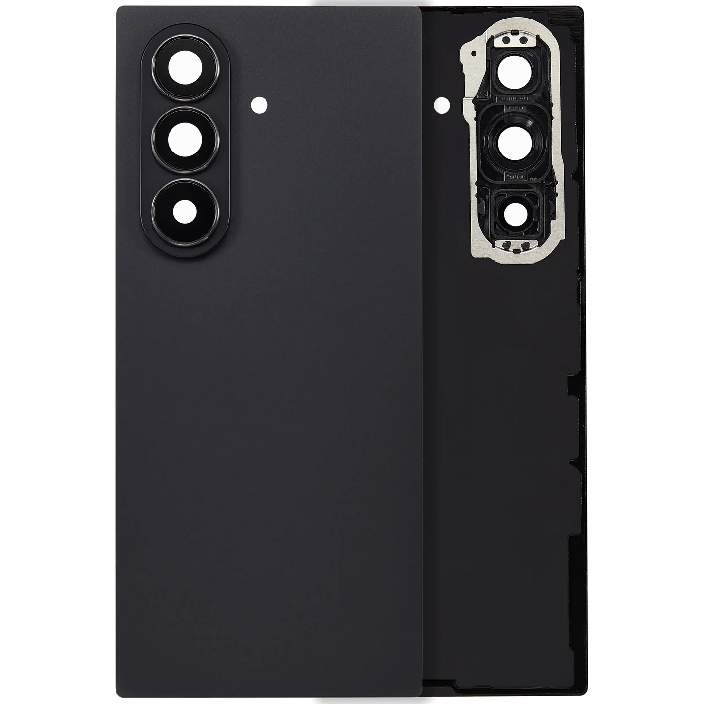 Back Cover Glass With Camera Lens For Samsung Galaxy Z Fold 7 5G (F966) (No Logo) (Aftermarket Plus) (Jet Black)