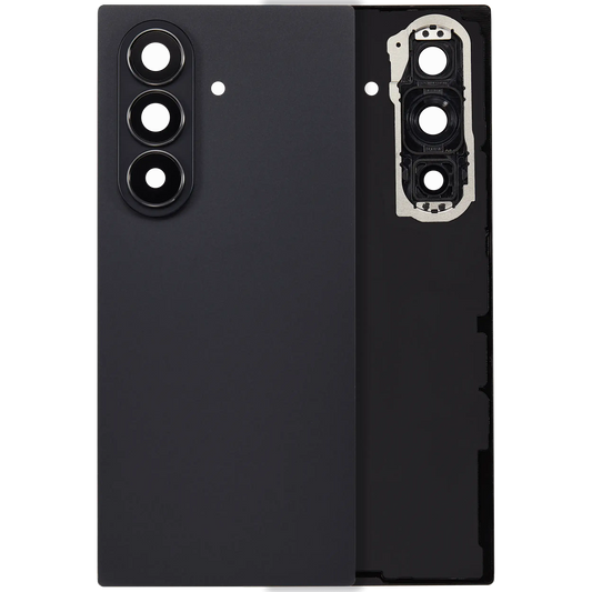 Back Cover Glass With Camera Lens For Samsung Galaxy Z Fold 7 5G (F966) (No Logo) (Aftermarket Plus) (Jet Black)