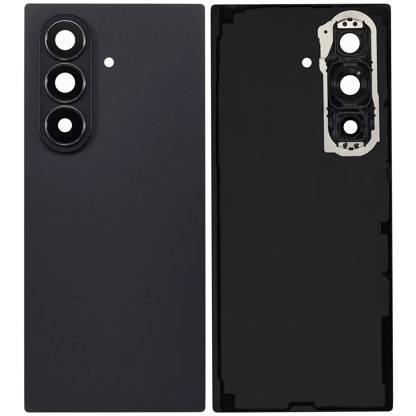Back Cover Glass With Camera Lens For Samsung Galaxy Z Fold 7 5G (F966) (No Logo) (Aftermarket Plus) (Jet Black)