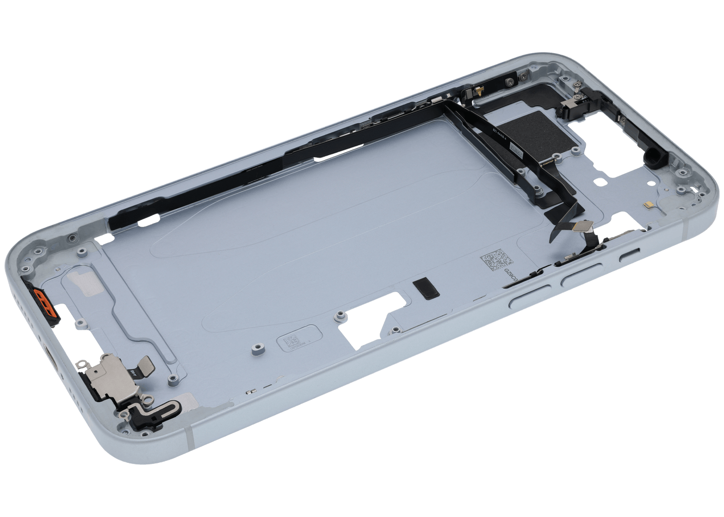 Mid-Frame Housing W/ Small Parts For iPhone 15 Plus (US Version) (Used OEM Pull: Grade B) (Blue)