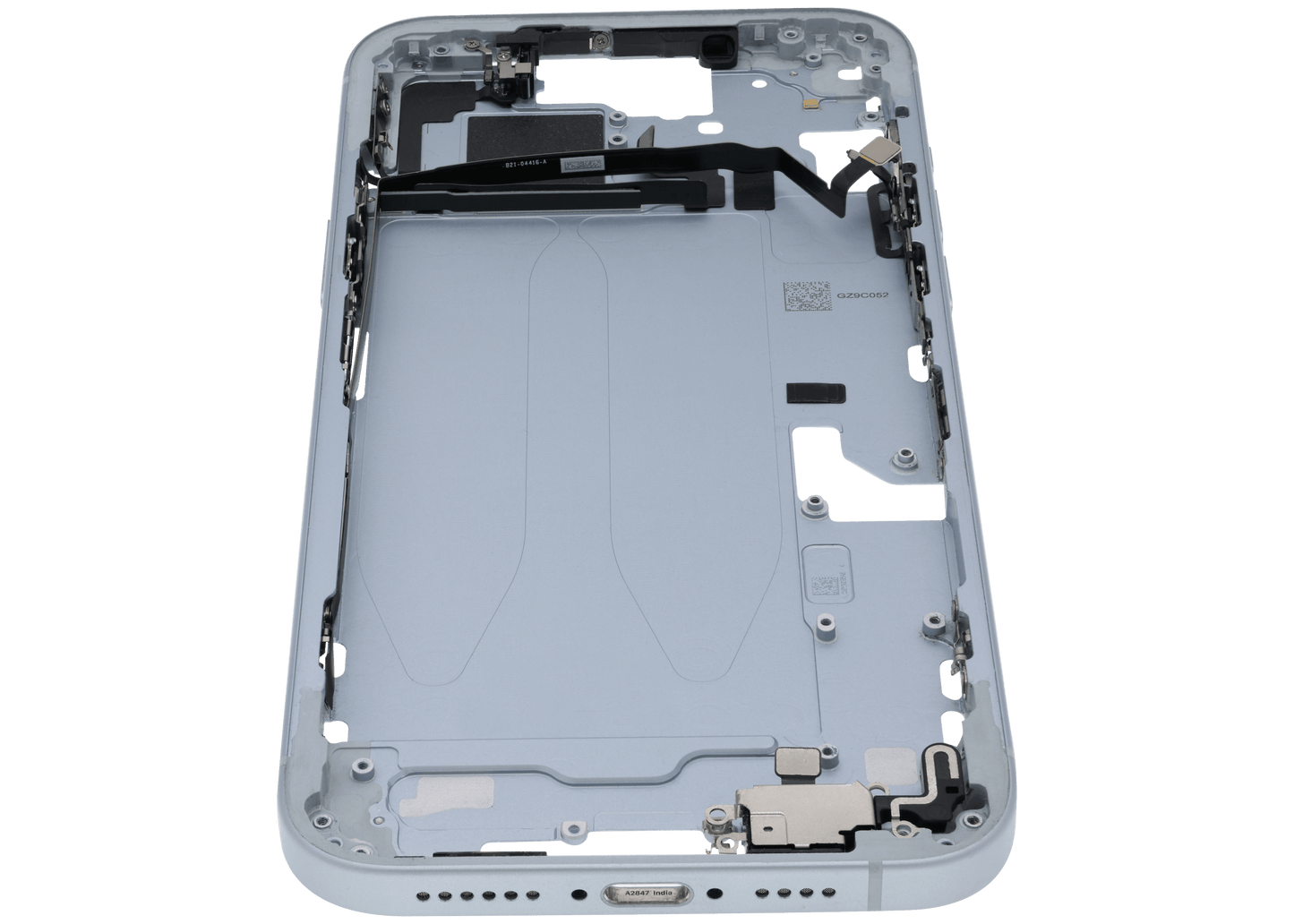 Mid-Frame Housing W/ Small Parts For iPhone 15 Plus (US Version) (Used OEM Pull: Grade B) (Blue)